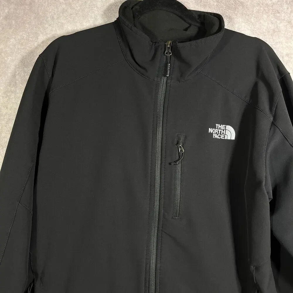 The North Face Windwall Jacket Mens Large Black Windbreaker‎ Full Zip Outdoor